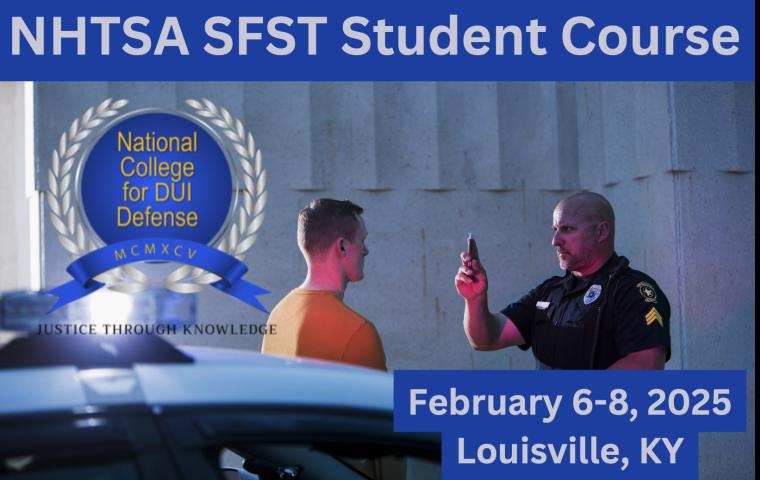 NHTSA SFST Student Course-XII